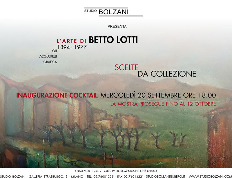 Scelte da collezione dal gallerista - 20 settembre 2017